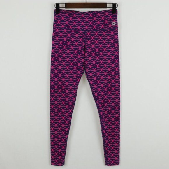 Vineyard Vines Performance Women's Extra Small Blue Pink Mid Rise Leggings - Picture 1 of 6